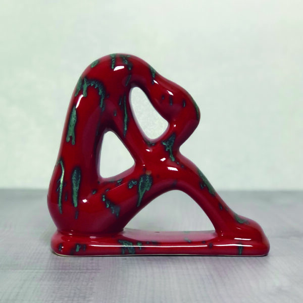 Agobio 18 cm. Rojo Metalizado