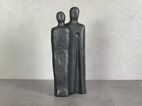 Pareja Rustica 33 cm. Metalizado
